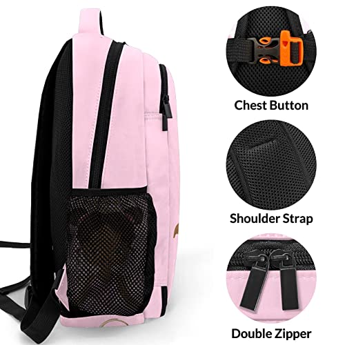 Pink African Girl Ballet Dance Backpack Name Casual Bag Daypack for Women Men Camping Hiking4
