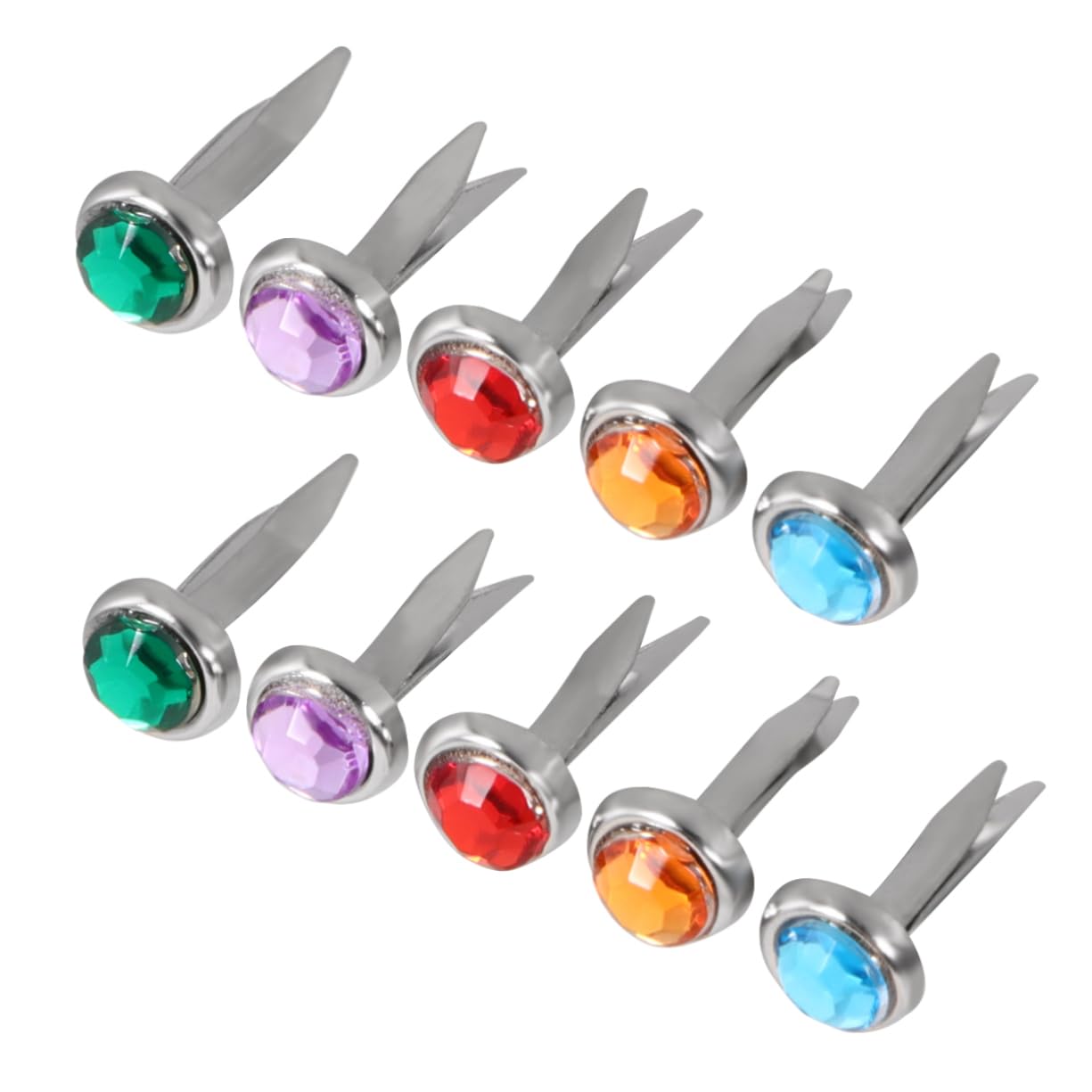 DOITOOL 50pcs Scrapbooking Brads Handmade Decorative Nails DIY Fasteners Adorable Mini Brads Craft Supplies