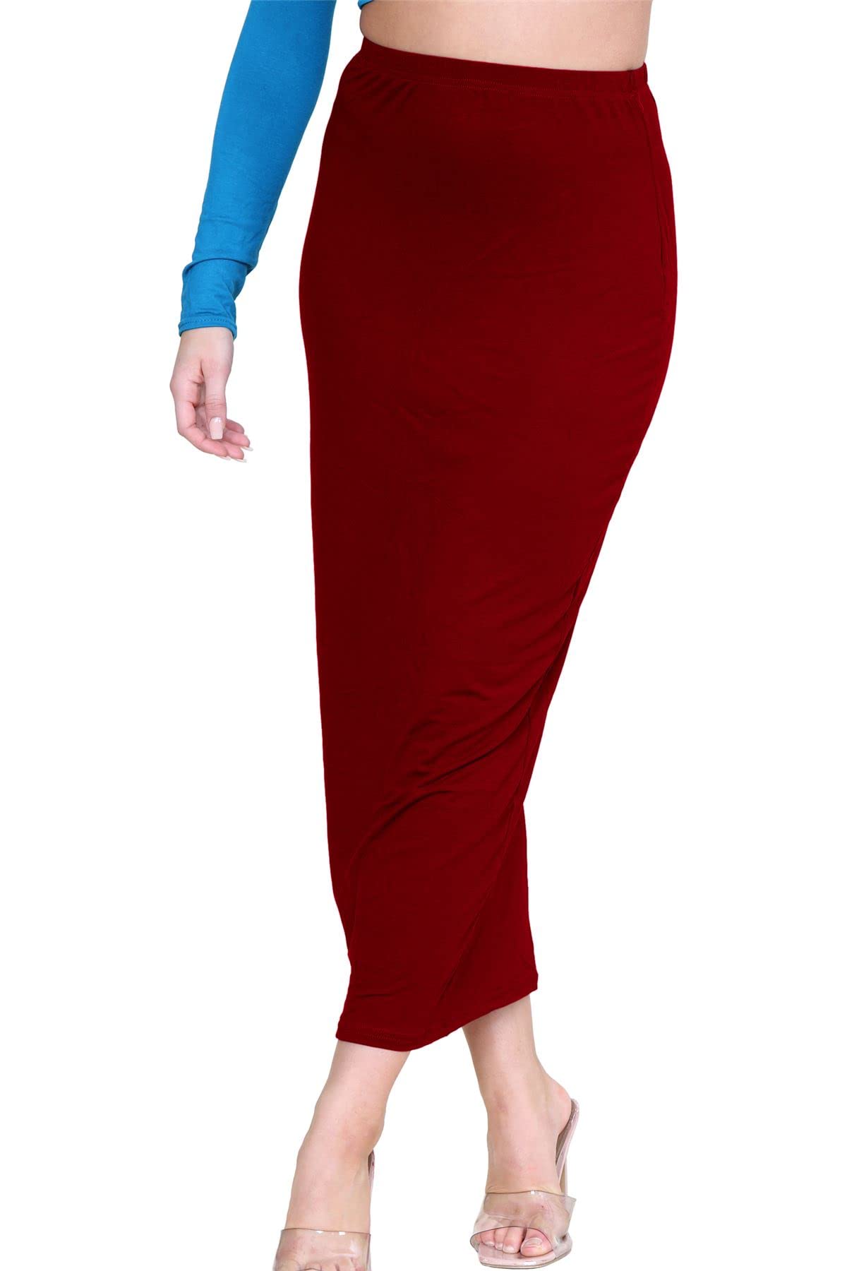 Hamishkane Women's Wine Hamishkane® Skirts Elasticated Waist, Casual Summer Midaxi Skirts Uk, Plain Bodycon Tube Maxi Skirts, Soft Jersey, Midi Skirt Long Pencil Skirt