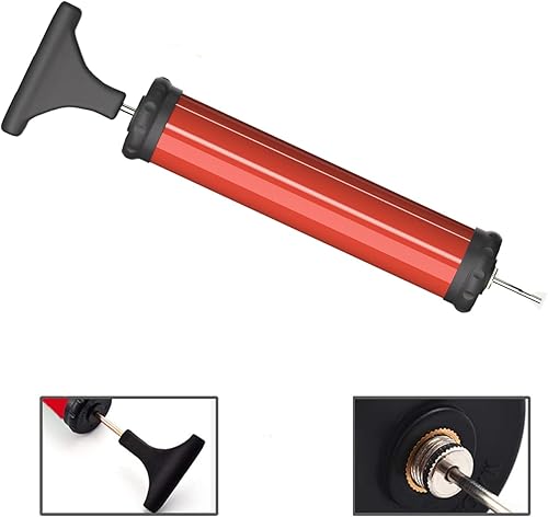 Miniatura 3 de DDUO Bomba de bola portátil, kit de inflador de bomba de aire con aguja, boquilla, manguera de extensión para baloncesto, fútbol, voleibol, rugby,