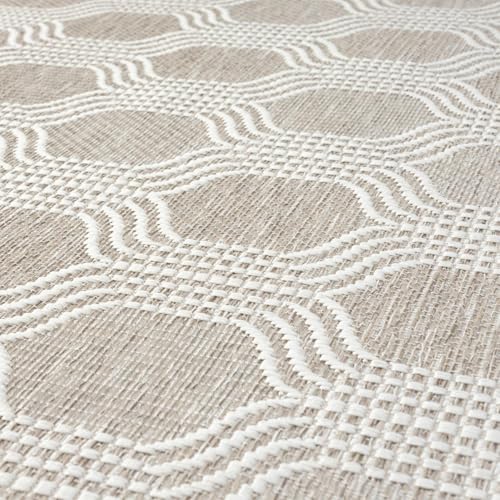 Tapete decorativo geométrico LUXE WEAVERS 5x7 taupe miniatura 4