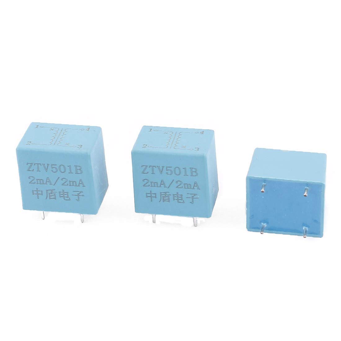 Capteur de courant AC ZTV501B micro transformateur de puissance 2mA 4 bornes pour circuit imprimé