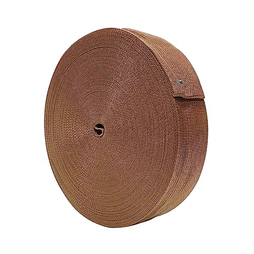 Ruban de sangle en nylon marron 50mm pour sangle de sac à dos et craft