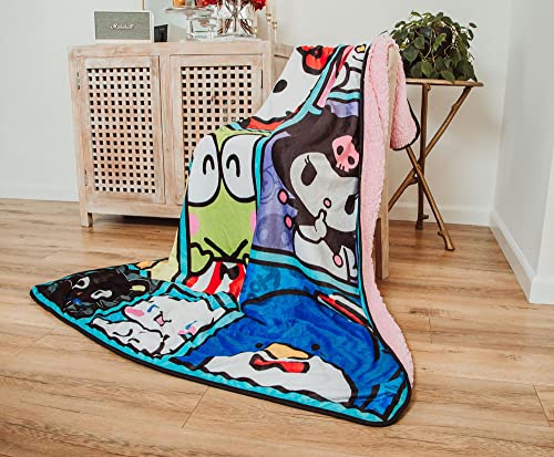 Sanrio Hello Kitty And Friends Oversized Sherpa Fleece Throw Blanket | Plush Soft Cover For Sofa, Bed | 54 X 72 Inches #TOP6