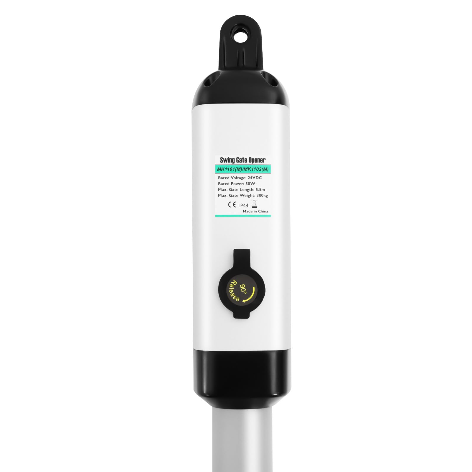 Elektrischer Torantrieb Toröffner Flügeltor Automatischer Flügeltorantrieb 1 Flügel 55W Drehtorantrieb für Max. 5,5 m oder 300kg pro Flügel mit 2 Fernbedienungen
