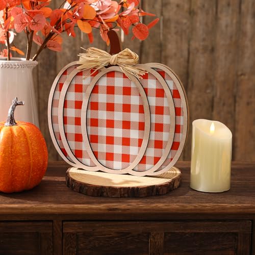 FestalMart-Fall-Decorations-for-Home-11-Wooden-Pumpkin-Sign-Autumn-Thanksgiving-Decorations-for-Home-Farmhouse-Rustic-Harvest-Kitchen-Tabletop-Fireplace-Decor FestalMart Fall Decorations for Home 11 Wooden Pumpkin Sign Autumn Thanksgiving Decorations for Home Farmhouse Rustic Harvest Kitchen Tabletop Fireplace Decor