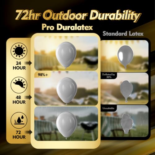 Image of Bezente Pro Duralatex Gray Extra-Thick Balloons 100 Pack 12 inch | Pastel Grey Balloons for Birthday Bridal Shower Wedding Anniversary Party Decorations