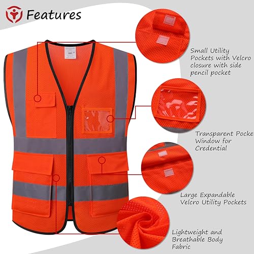 Image of Reflective Safety Vest for Men Women Construction Vest Meet ANSI /ISEA Standard