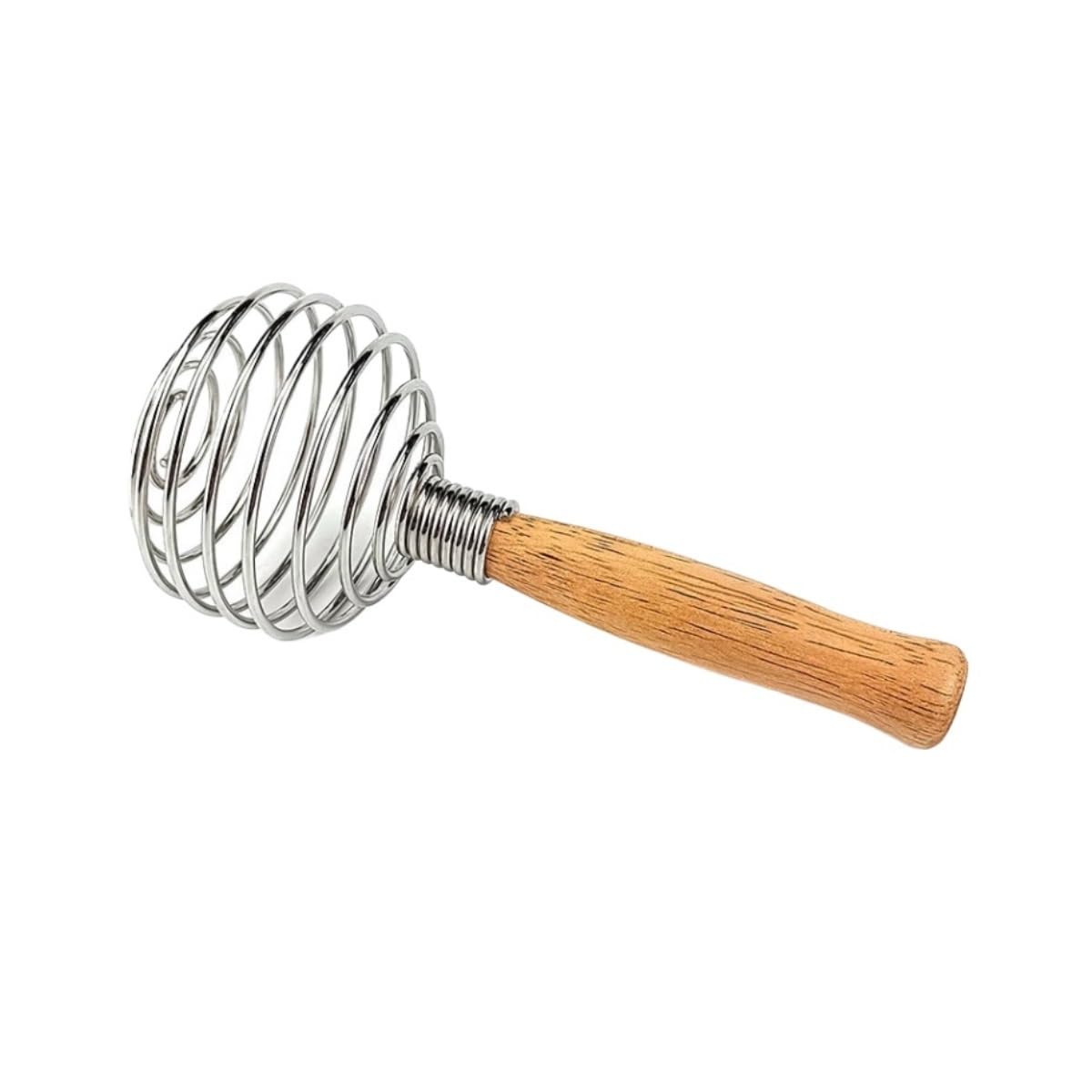 Varillas de Batir para Cocinar Batidor De Huevos De Acero Inoxidable, Mezclador De Crema con Mango De Roble, Cocina Casera, Batidor Manual De Harina De Huevo Huevos, Espumar, Batir