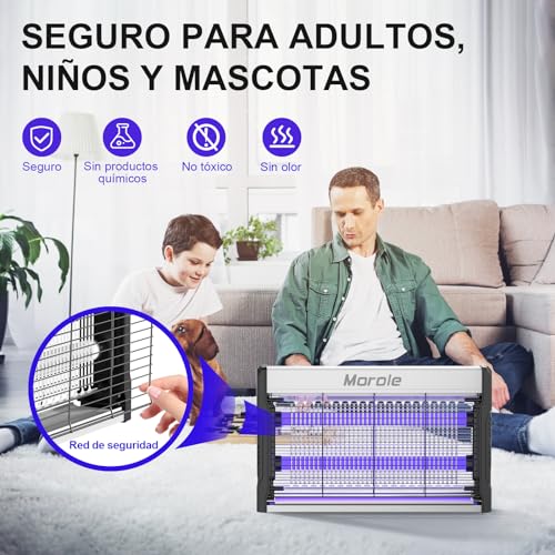Lámpara antimosquitos interior y exterior con luz ultravioleta 3200V 6