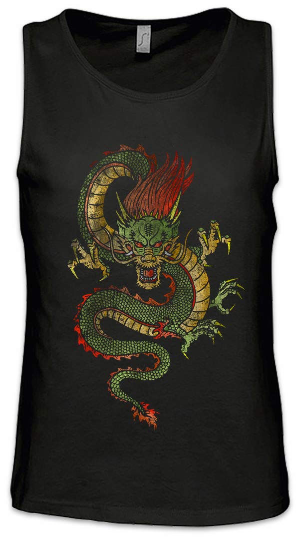 Urban Backwoods Men's Black Chinese Dragon Tank Top Training Gym Vest Shirt Size Xl