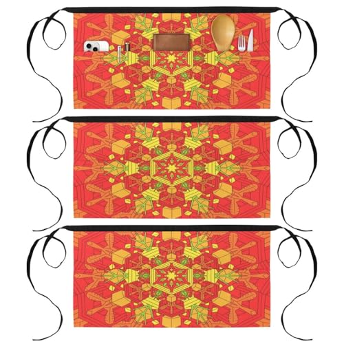 Demi-tablier pour cuisine et pâtisserie avec 3 poches pratiques