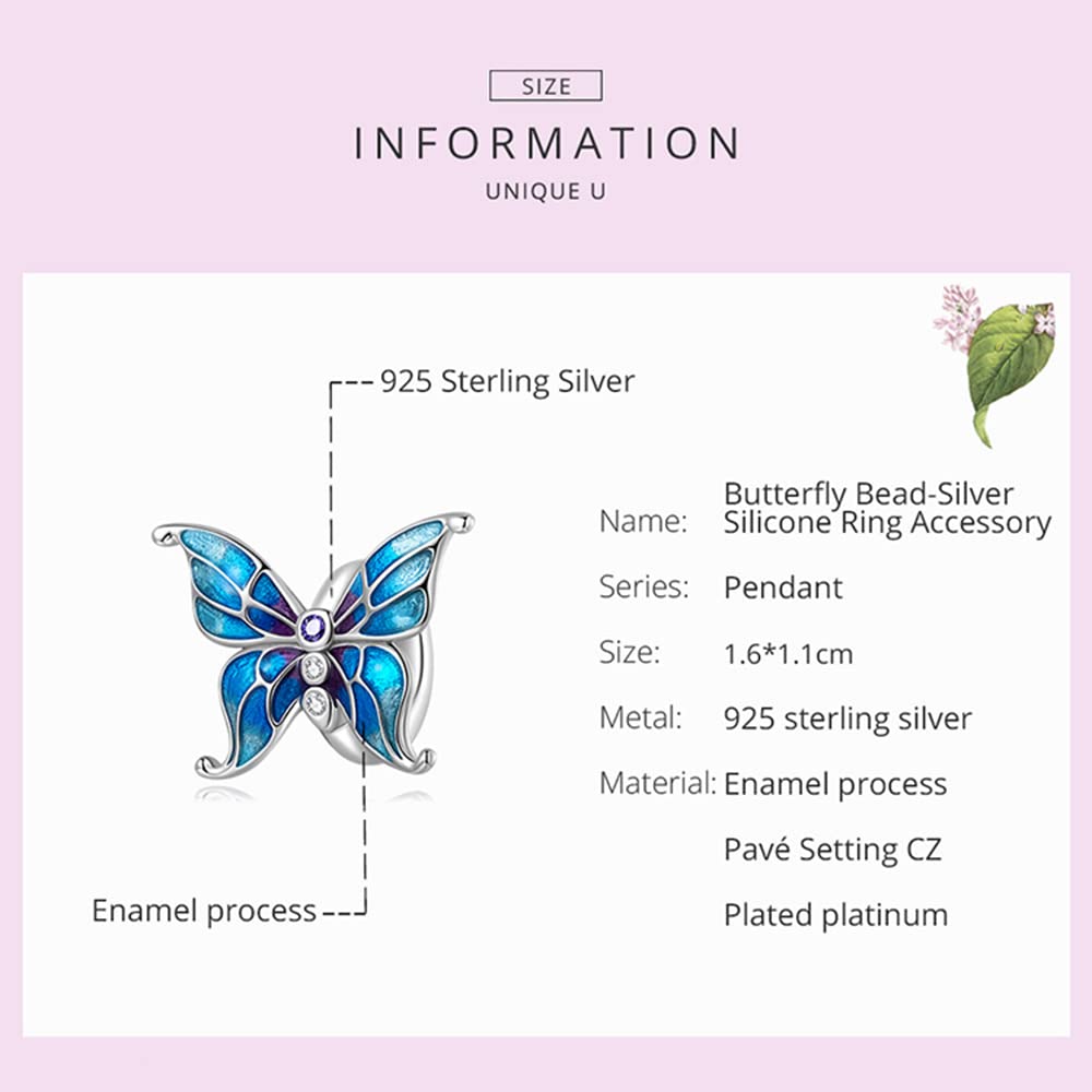 Wisiorek w kształcie motyla Charms ze srebra próby 925 Butterfly Charms Wisiorek Rzemiosło Charms do kolczyków Bransoletki Naszyjnik DIY Making
