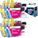Produktbild LCL Kompatibel Tintenpatrone LC3217 LC3219 LC-3219XL LC3219XL LC3219XLC LC3219XLM LC3219XLY (6-Stück 2Cyan 2Magenta 2Gelb) Ersatz für Brother MFC-J5330DW MFC-J5335DW MFC-J5730