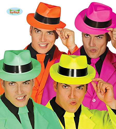 Partylandia Shop conf.12 Chapeaux en Plastique Gangster, Couleur aléatoire, 13691