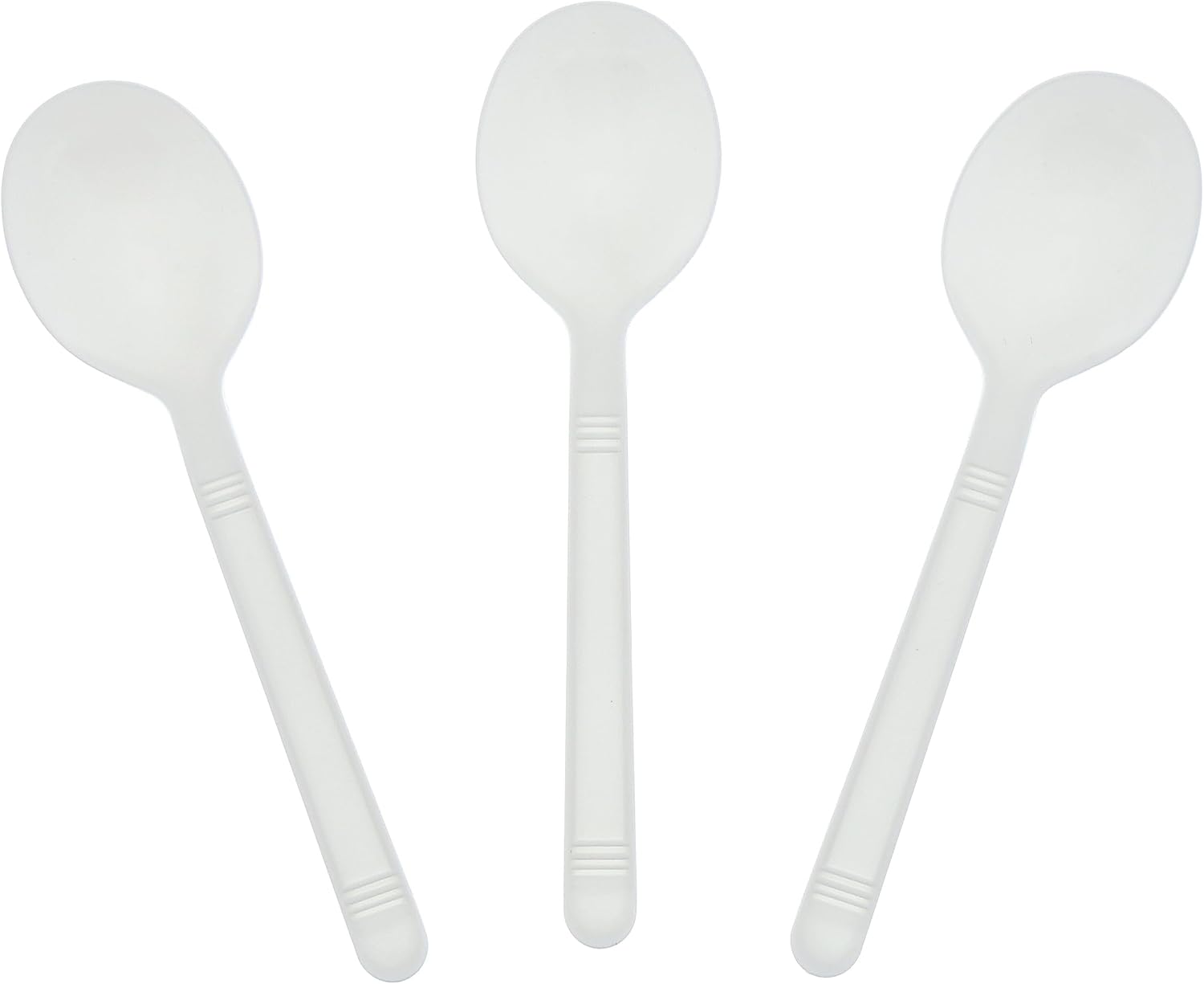 AmerCareRoyal Heavy Weight Unwrapped Disposable Polypropylene Plastic Soup Spoons for Restaurants and Catering, White, Pack of 1000