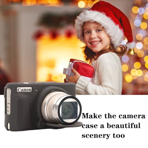 Funda de silicona para cámara PowerShot SX740 HS, negra miniatura 5