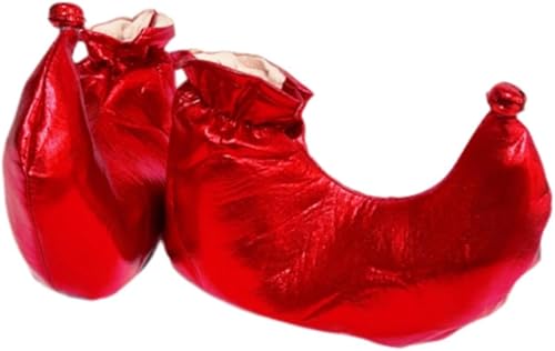 Perfeclan Clown Shoe Covers - 1 Pair Gold Adult Size, Carnival Cosplay Dress Up Props