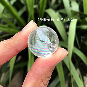 Amazon.co.jp: 商品 超綺麗 天然白水晶虹入り丸玉 虹入り丸玉