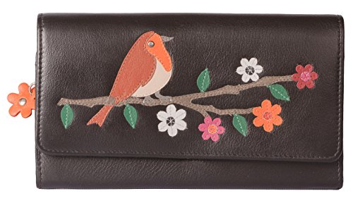 Preisvergleich Produktbild Mala Leather 3407 97, Damen Damen-Geldbörse schwarz schwarz