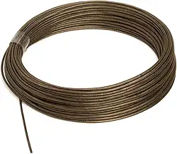 Corda Varal 15 Metros de Cabo de Aço Encapado Para Varal - Resistente e Durável Ideal para Uso Interno e externo