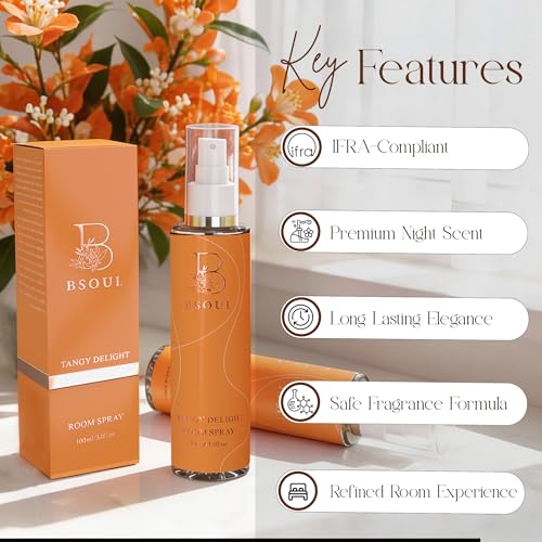 Image of BSOUL Air Freshener Spray 100 ML Pack Of 2 Tangy Delight | Calming Floral Room & Nature Inspired Fragrance for Car Non-Toxic & Long-Lasting Room Freshener