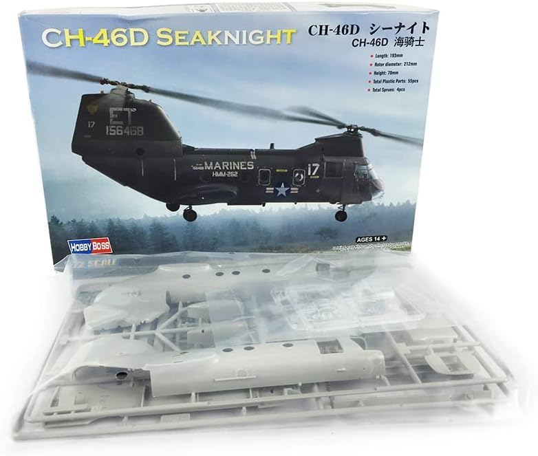 Hobby Boss 87213 1/72 Aircraft American Ch-46D Seaknight Helicopter Plane Model