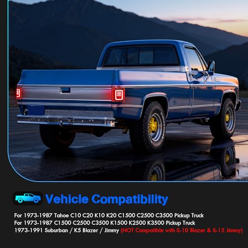Image of Multifunctional Tail Lights for 1973-1991 C10 C20 Tahoe Suburban K5 Blazer | For K10 K20 C1500 C2500 C3500 K1500 K2500 K3500 Pickup Truck Taillights