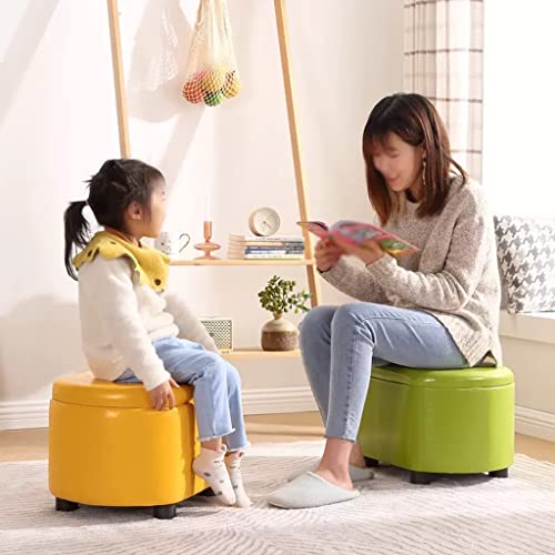 Petit tabouret avec rangement marron pour gagner de l'espace et protéger les parquets - 3