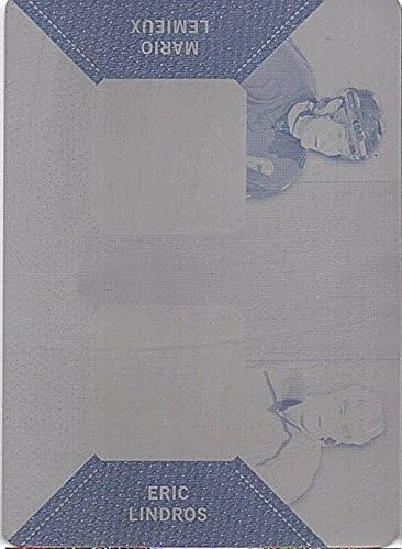 2015-16 ITG Used Dual Printing Plate Black Mario Lemieux Eric Lindros 1/1 Trading Card