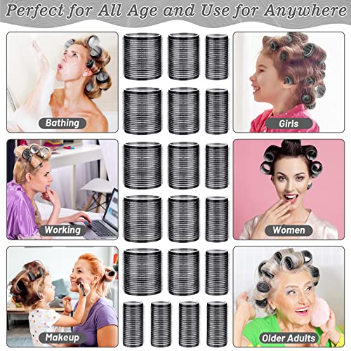 Thrilez 37 PCS Hair Roller with Clips Big Hair Rollers with 4 Different Sizes of 63mm 48mm 36mm 25mm, Hair Curler Roller for Long Medium Short Hair, Hair Rollers for Salon DIY Hairdressing Hairstyling - Image 5