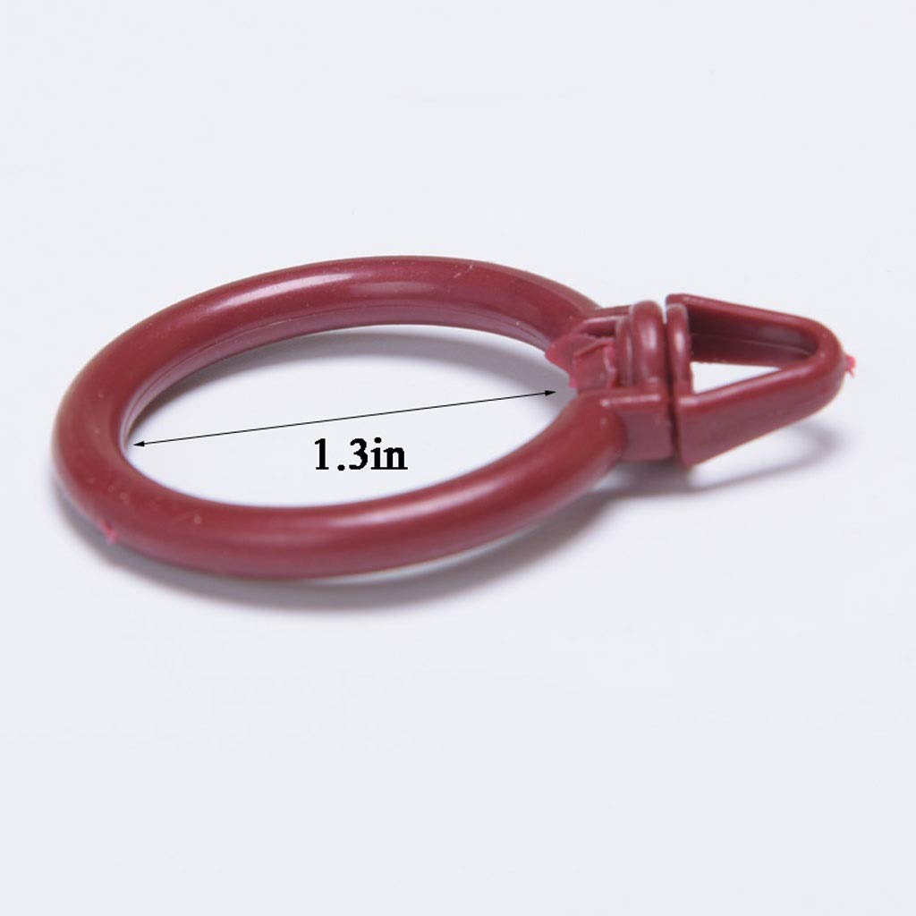 Anelli per Tende 50 Pezzi Anelli per Tende da Doccia Anelli per Tende in plastica Gancio Appendiabiti Bagno Drappo Loop Clip Glide Bagno Doccia Asta per Finestra, Anelli da 1,3 Pollici (Colore: Rosa)