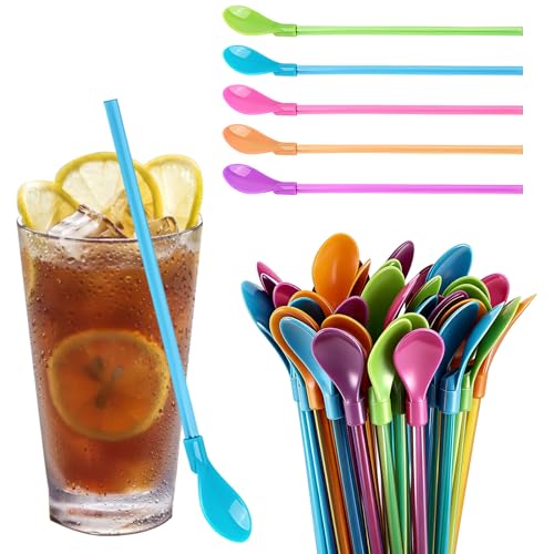 25 Pcs Slushie Straws Dual Function Design of Slushy Cup Perfect for Smoothies and Cocktails 24 cm Ideal for Party Organisers and Restaurant Service