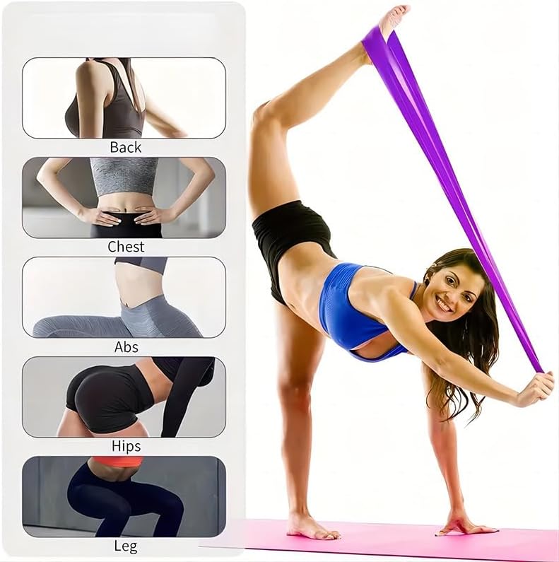 Miniatura 3 de Bandas de resistencia para entrenamiento, juego de 5 bucles elásticos para entrenamientos de cadera y piernas