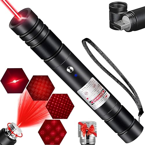 Image of COOLCOLD Laser Light | Smart USB Rechargeable Green, Laser Pointer | Long-Range 5000m Beam, Laser Light Powerful | for Party, Disco Light Adjustable Mode, Handheld Laser Pen, Suitable for Camping(Red