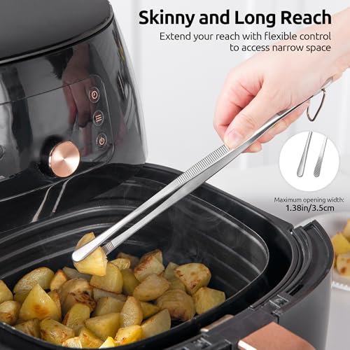 Image of U-Taste Kitchen Cooking Tweezer, 18 /8 Stainless Steel Tong, 10in /Round Tip