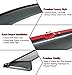 Cuztom Tuning Black Trim Clip on Smoke Tinted Window Visor Rain Guard Deflector Compatible with 2016-2021 Honda Civic 4 Door Sedan