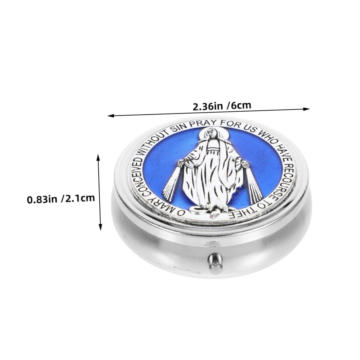 CORHAD 2Pcs Metal Rosary Box Elegant Religious Souvenir Chest for First Communion Confirmation Jewelry Trinket Holder with Mirror Catholic Keepsake Storage Organizer