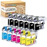 Palmtree Compatible Ink Cartridges Replacement for Brother LC203 LC203XL LC201 LC201XL for Brother MFC-J480DW J460DW J485DW J680DW J880DW J885DW MFC-J4320DW J4420DW Ink Cartridges Printer (12-Pack)