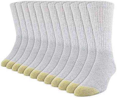 GOLDTOE Men's 656S Cotton Crew Athletic Socks (Multipack)