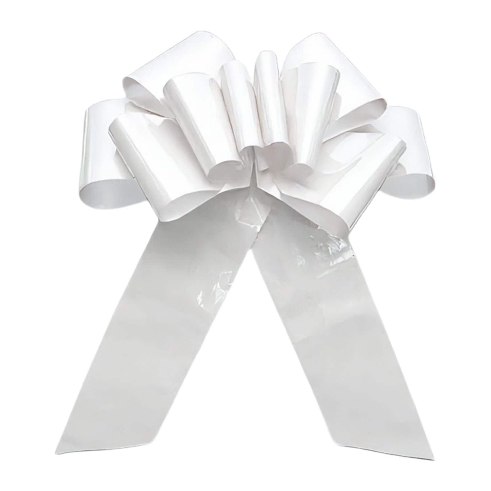 Grand Nœud Cadeau Blanc 76 cm pour Voiture Mariage avec Ventouses et Ruban Adhésif Double Face