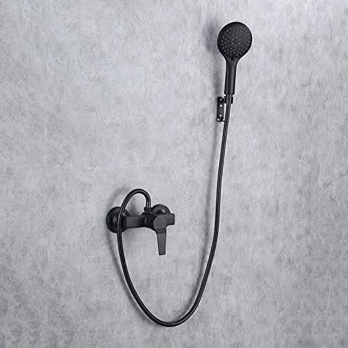 Ensemble de douche en cuivre noir au design épuré pour salle de bains