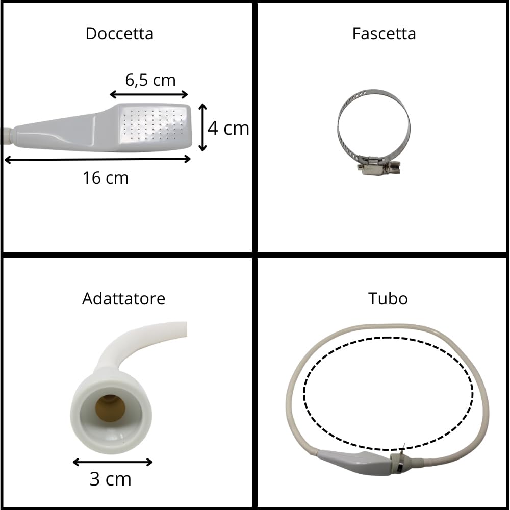 Altéax Doccino per Lavandino per Rubinetti Rotondi con Attacco Universale - La nostra Doccia Portatile è Adatta per Lavare Capelli, Animali Domestici e Bambini - Doccetta per Lavandino Cucina