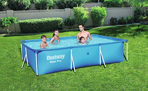 Bestway 56404 - Detachable Steel Pro Splash Frame Rectangular Pool with Steel Frame, 300 x 201 x 66 cm, 3,300 liters, Blue - Image 5