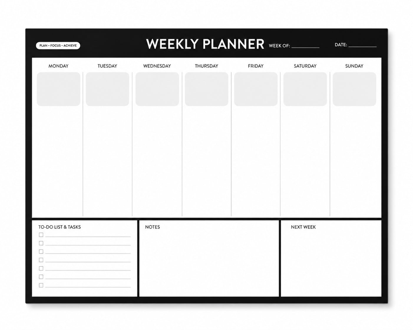 weekly planner notepad, 8 x 11.5 inch, 52 sheets, undated weekly schedule planner with habit tracker, to do list, goal tracker, task organizer & notes | desk planning pad for work, office & study (a4 sheet)