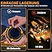 RISEMART Camping Lichterkette Aufrollbar 10M, Campinglampe mit Solaraufladung Wasserdicht Tragbare Aufrollbare Lichterkette Außen mit 5 Beleuchtungsmodi für Camping, Wandern und Hof Dekoration