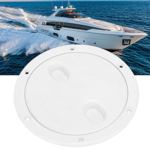Deck Plate, 6in Deck Plate Inspection Hatch Cover Round White Non Slip Anti Aging UV Resistant, Default - Image 2
