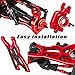 hopsupRC Upgrade Parts for 1/10 Big Rock 4X4 V3 3S BLX,RC Shocks&Arms&Caster Blocks hubs&25T Direct Mount Servo Saver&Steering Bellcranks&CVD&Support&Gearbox&Center Driveshafts&Links,Red