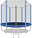Mopoq Kinder Trampolin, große Außen mit Sicherheitsnetz und Leiter Sport Trampolin, Spielzeug Trampolin, Geeignet for Außen- und Inneneinsatz