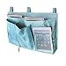 MoYag Bedside Storage Organizer, Haopyou Bedside Caddy Hanging Storage Bag for Bunk and Hospital Beds, Dorm Rooms Bed Rails,Baby Bed,Baby Cart,Car Backrest with 8 Pockets(Green)